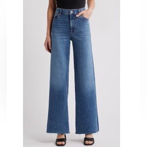 Frame Le Slim Raw Hem Palazzo Jeans Canals Raw After Size 27 Excellent Conditon